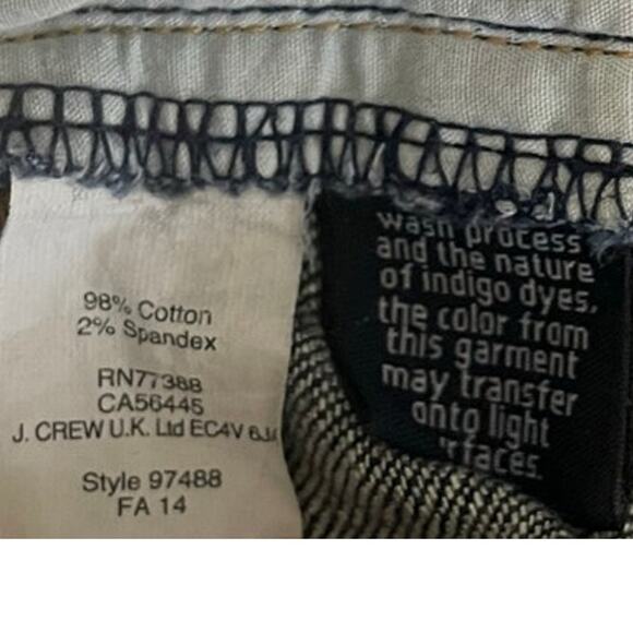 J.Crew Factory  Bootcut Dark Wash Blue Denim Mid Rise Jeans‎ Women's Size 29R - Picture 5 of 6